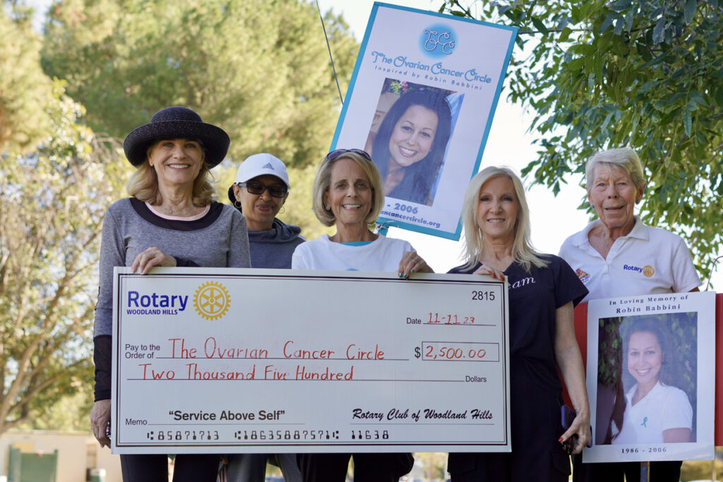 Woodland Hills Rotary presents $2500.00 donation