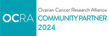 OCRA logo Ovarian Cancer Research Alliance Community Partner 2024