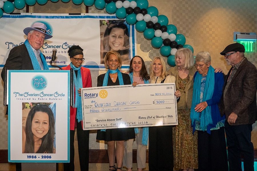 Rotary of Woodland Hills presents a $3,000 Check to The Circle