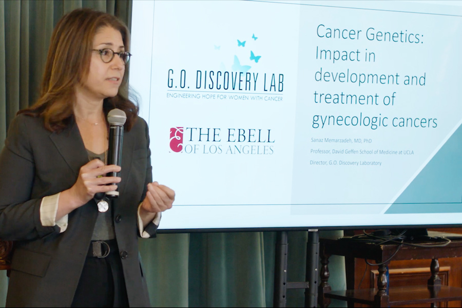 Dr Sanaz Memarzadeh Speaks at The Los Angeles Ebell about the Hope for the future of ovarian cancer treatments
