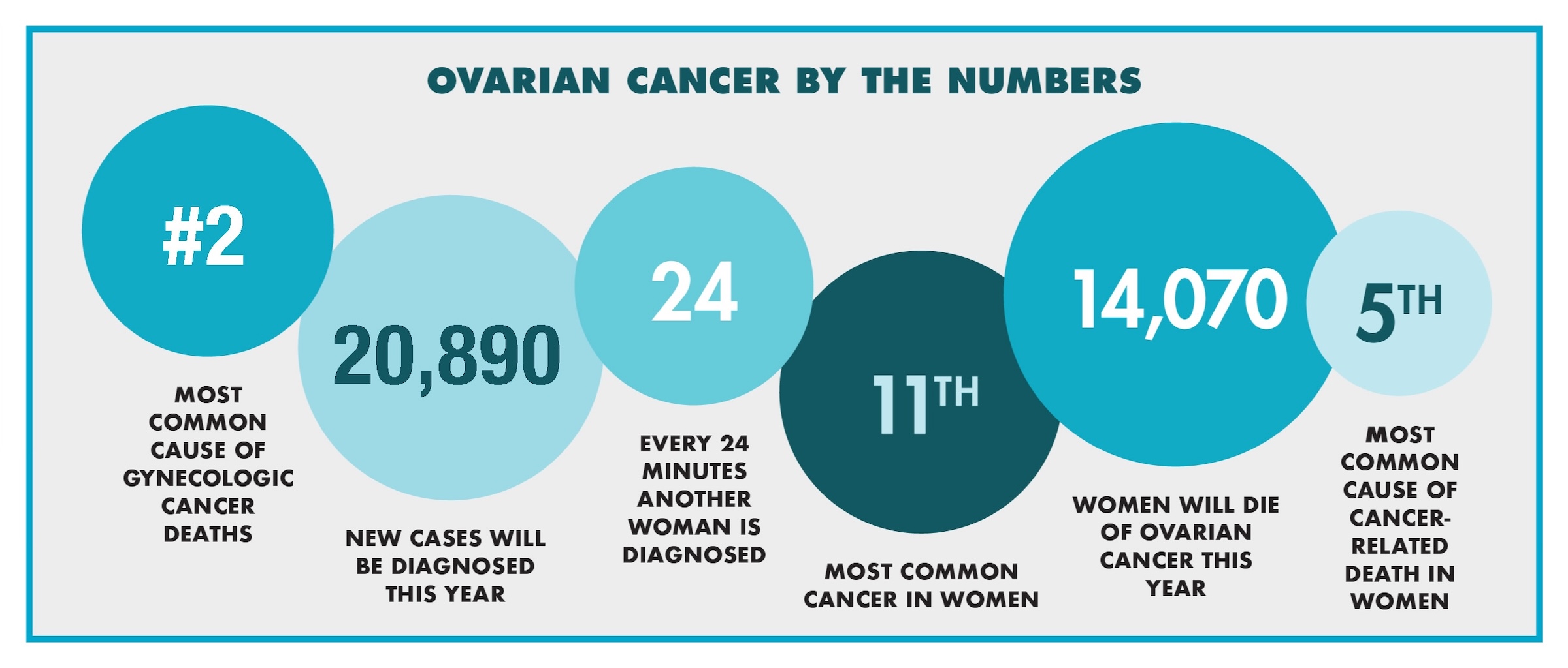 Ovarian Cancer by the Numbers with disease-related statistics