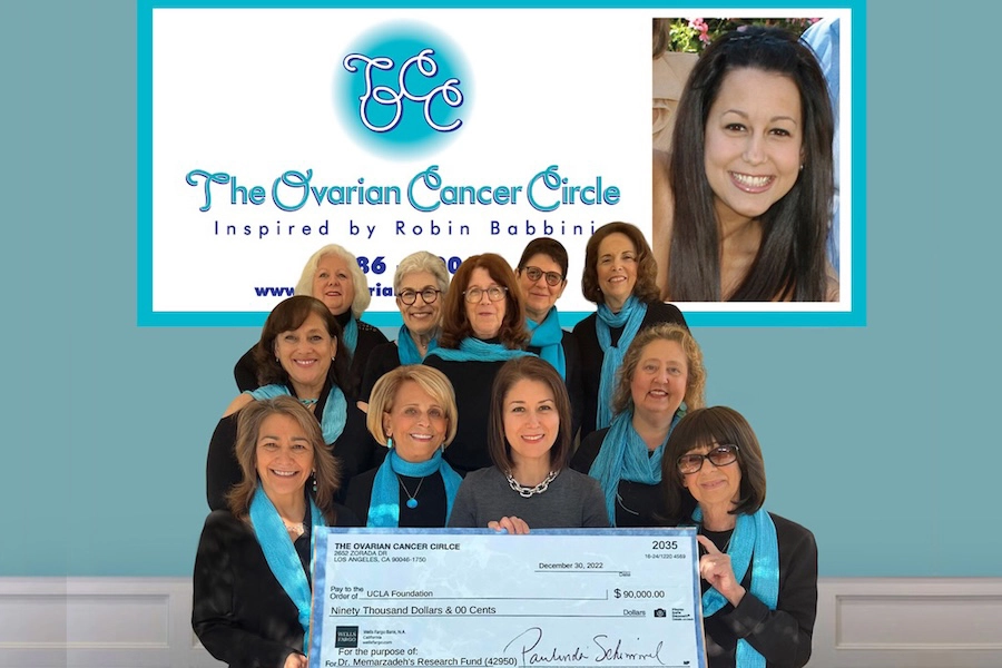 The Ovarian Cancer Circle Presents a Check of $90,000 to the UCLA Foundation for ovarian cancer research