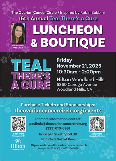 Teal There's A Cure Luncheon Boutique flyer