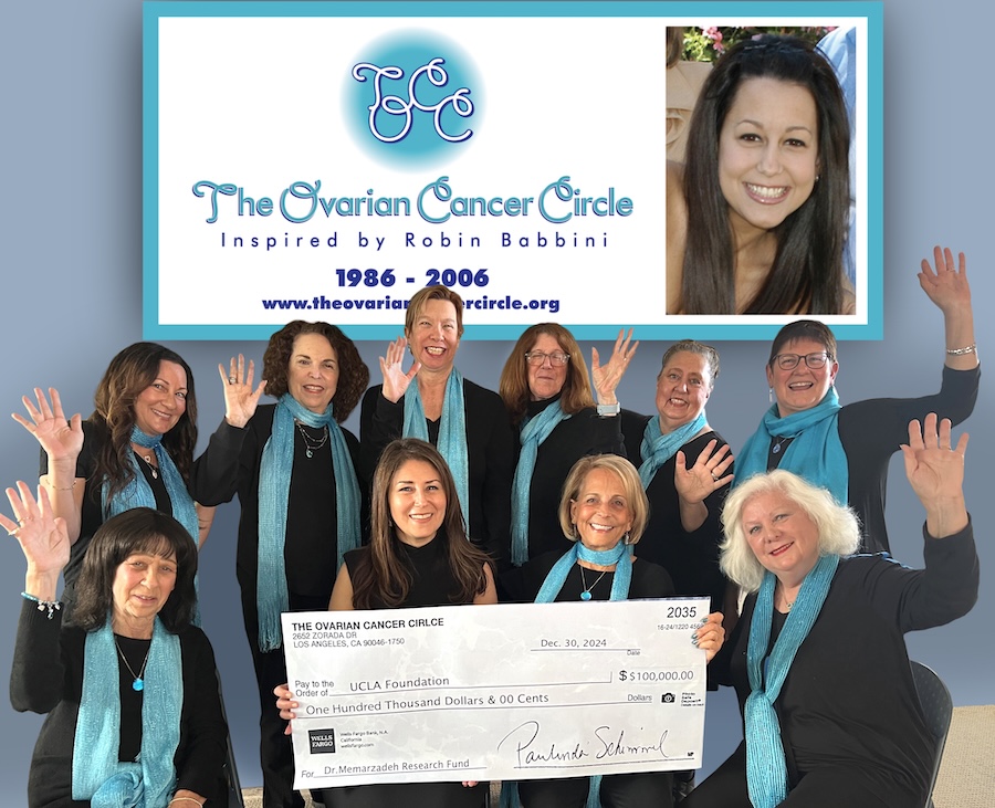 The Ovarian Cancer Circle Presents Check for 2024 Funds Raised