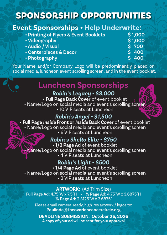 The Circle Luncheon Fundraiser Sponsorship opportunities Flyer